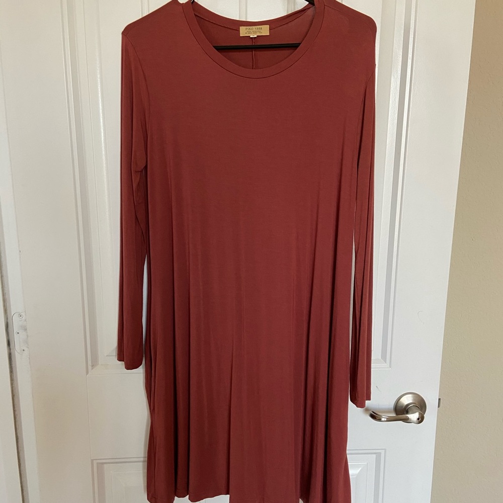 PIKO long sleeve swing dress SMALL